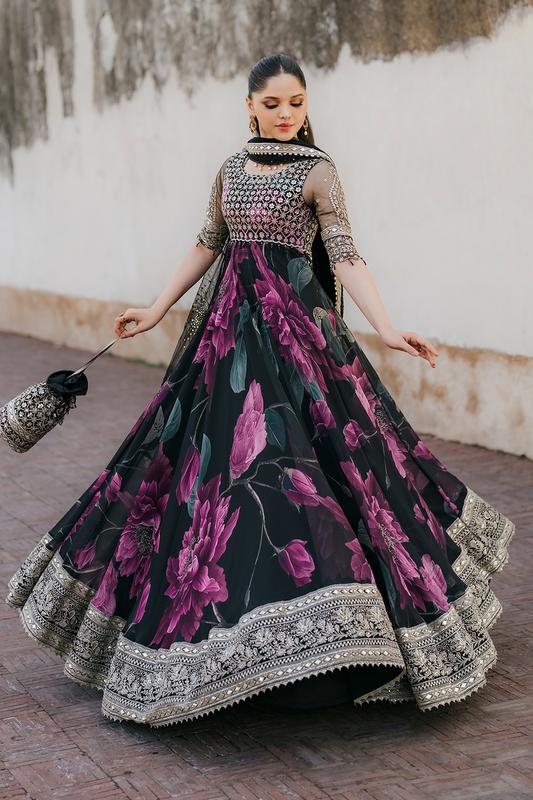 Iznik | Black - Digital Chiffon Collection