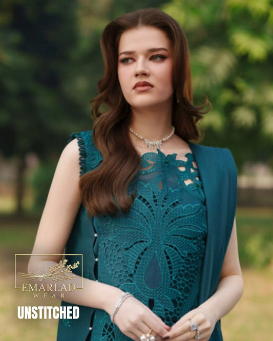 Parishay Luxury Lawn Collection Zink Embroidered 3 Piece Unstitched Suit – Designer Summer Lawn