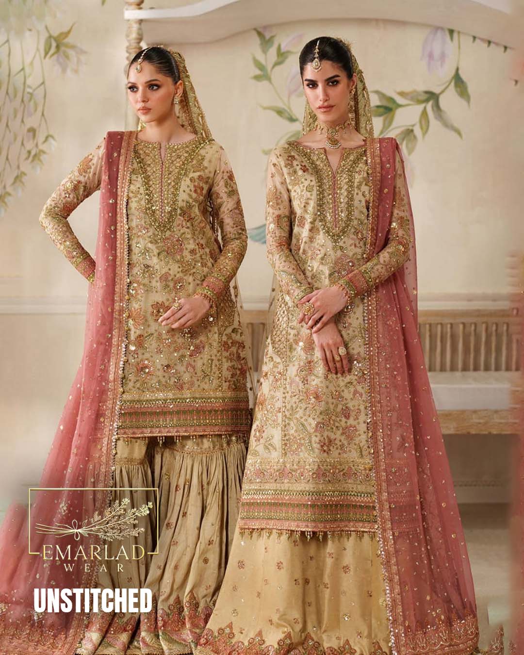 Baroque Maysuuri Heavy Embroidered Suit with Chiffon Dupatta