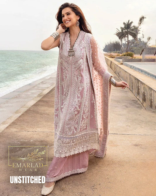 Faiza Saqlain Amaryllis T-Pink Embroidered Lawn 3Pc Unstitched Suit – Luxury Summer Collection