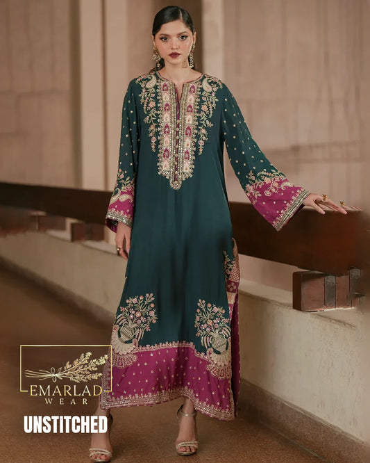 Ethnic Luxury Green Pink Kaftan Collection 2026 EK-E1098-26