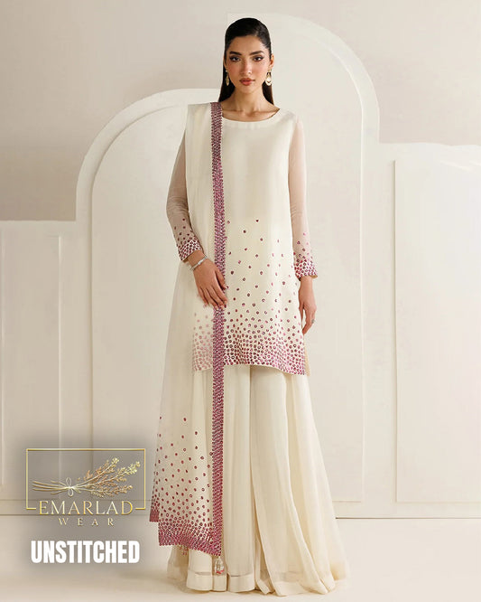 Baroque Chiffon Pink Sequin Embroidered Collection