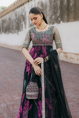 Iznik | Black - Digital Chiffon Collection