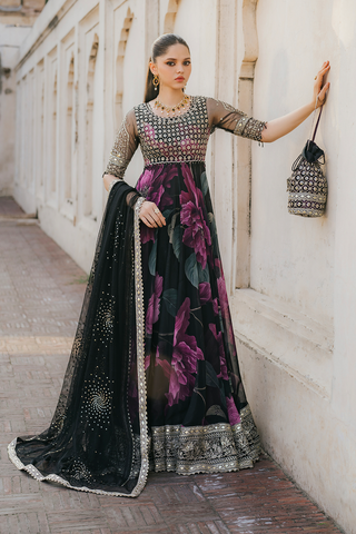 Iznik | Black - Digital Chiffon Collection