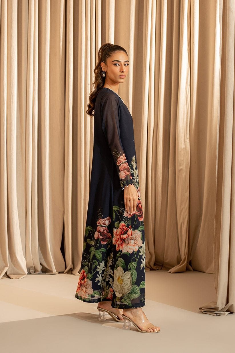 Lulusar Black old Digital Silk Party Wear Collection