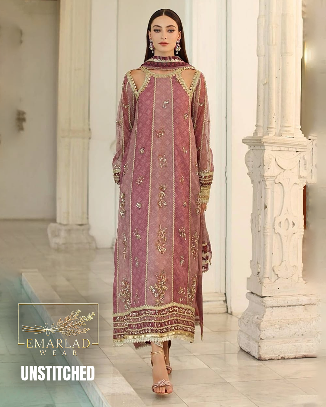 Sobia Nazeer T-Pink Soft Kaddi Net Dress – Premium Women’s Outfit