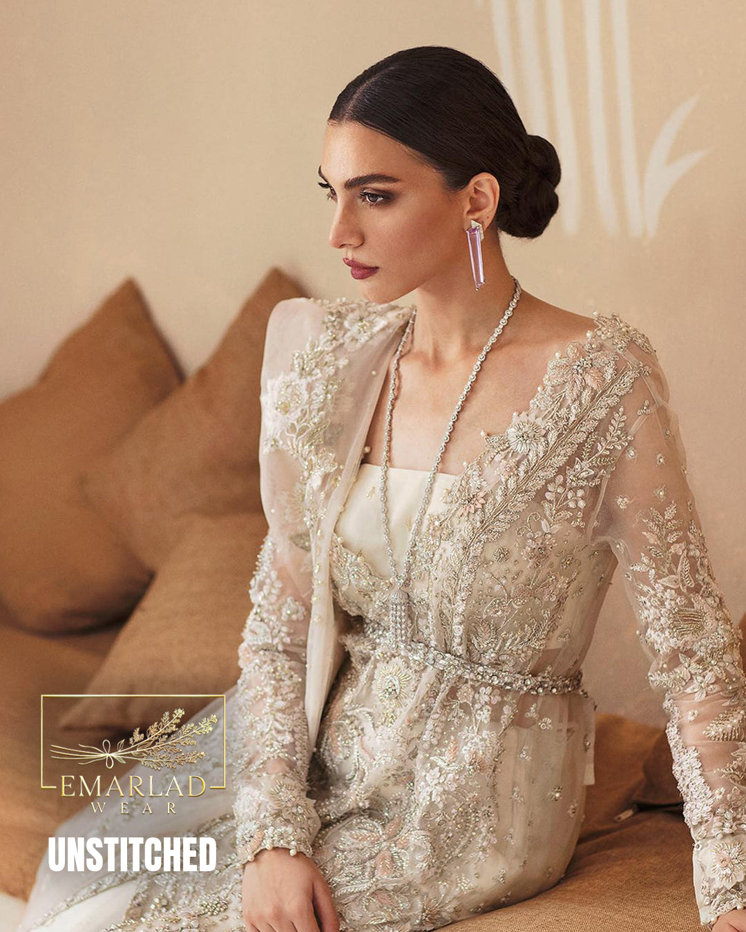 Soriya Off White Organza Formal Collection Replica M7