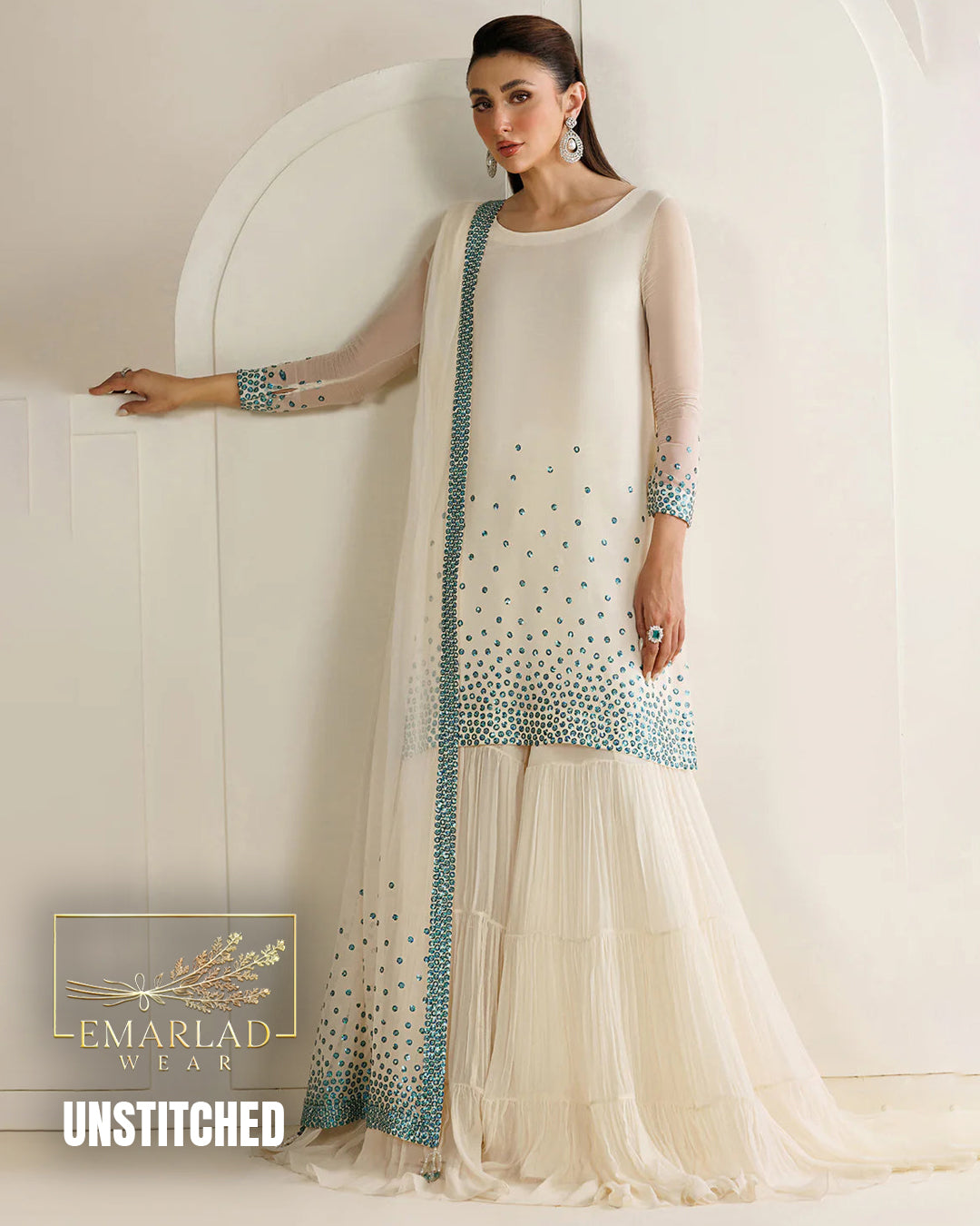 Baroque Chiffon Zinc Sequin Embroidered Collection