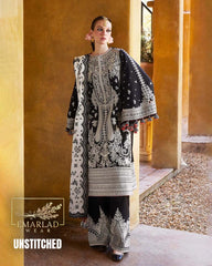 Hussain Rehar  Black & white  Embroidered Cotton collection