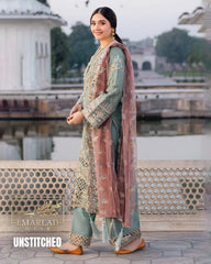 Imrozia Ice-Green Embroidered Chiffon Collection