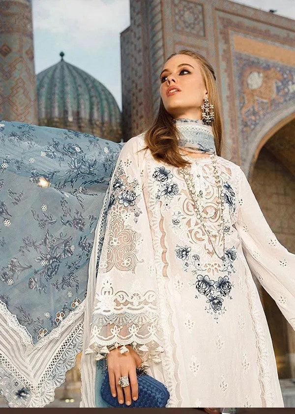 Maria B White Luxury Lawn Collection Chikankari