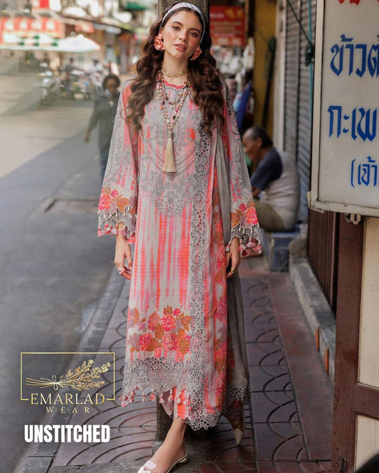 Charizma Rang-E-Bahar Embroidered Swiss Lawn 3Pc Unstitched Suit CRB5-18 – Summer Collection