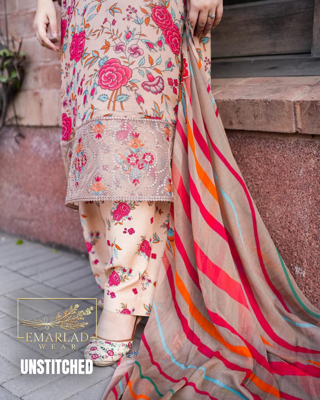 Aneelas Lawn Collection 2026 Grey ACL-EID-08 Embroidered 3 Piece Suit | Chiffon Dupatta