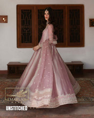 Zari Organza Shimmer Embroidered 3 Piece Suit with Adda Work