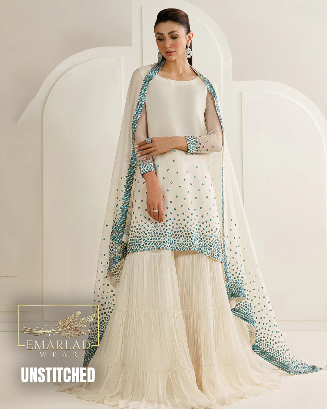 Baroque Chiffon Zinc Sequin Embroidered Collection