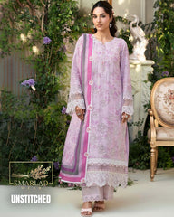 Motif Pink Printed Lawn Suit with Chiffon Embroidered Dupatta