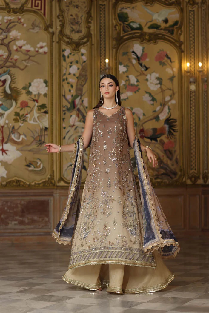 Noor By Sadia Asad | Beige - Cotton Net Collection