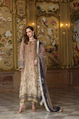 Noor By Sadia Asad | Beige - Cotton Net Collection