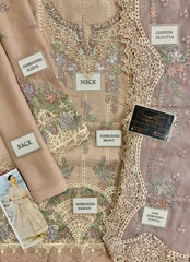 Maria B Unstitched Embroidered Semi Pure Chiffon Suit | MPC-24-106 - Baby Pink