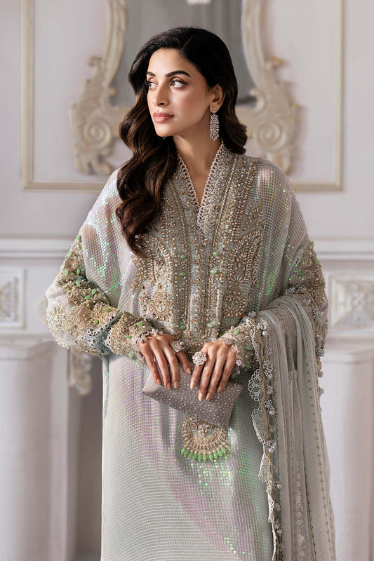 Maria B BD-3005 | Ice Blue - Chiffon Collection