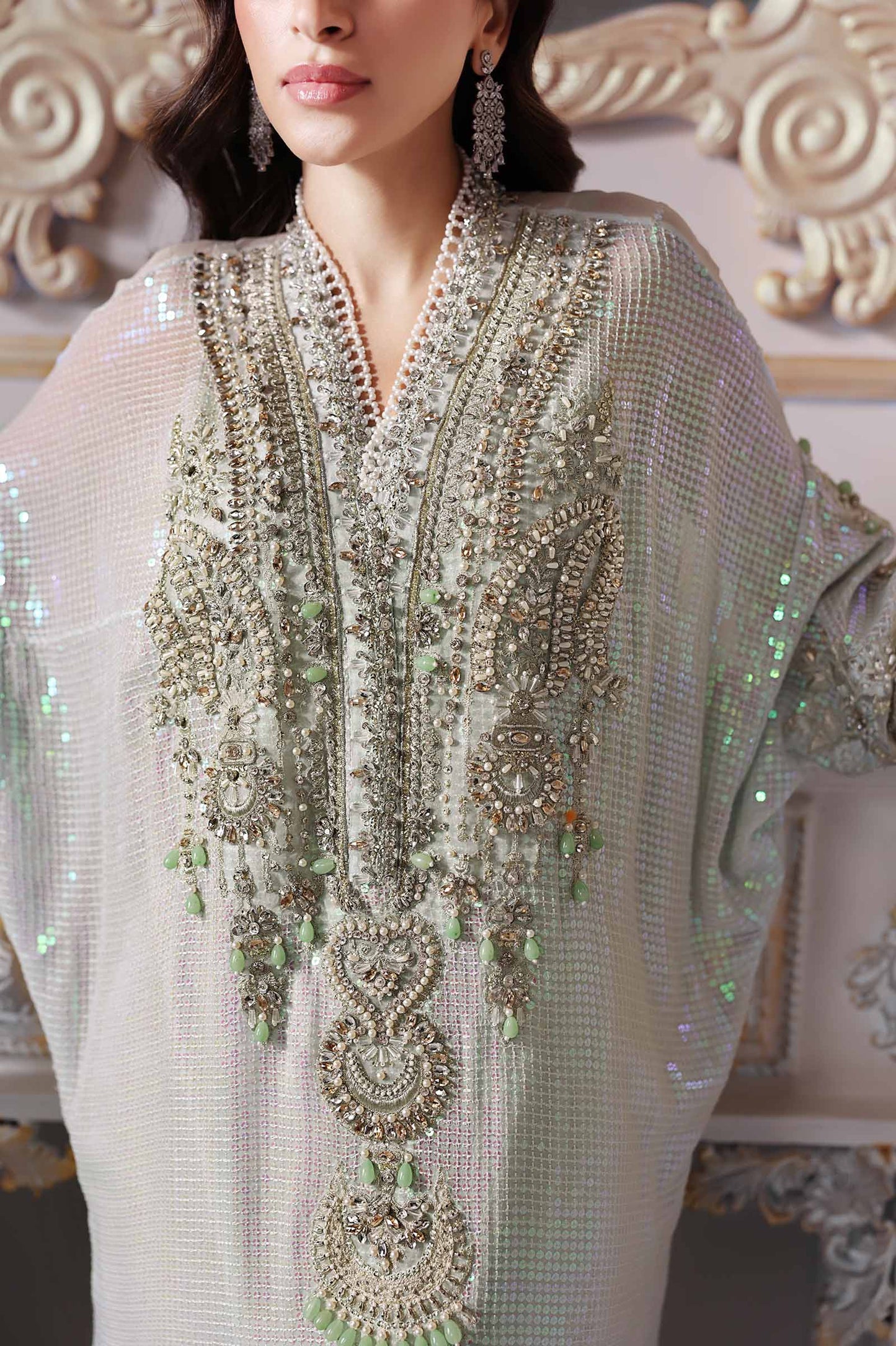 Maria B BD-3005 | Ice Blue - Chiffon Collection