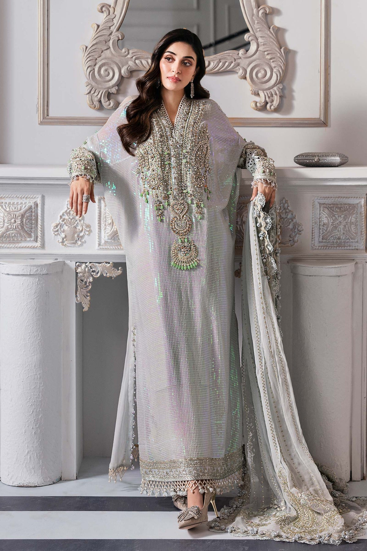 Maria B BD-3005 | Ice Blue - Chiffon Collection