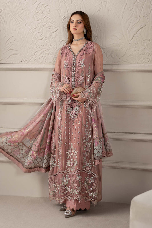 Maria B | T.pink - Chiffon Embroidered Collection