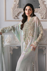 Maria B BD-3005 | Ice Blue - Chiffon Collection