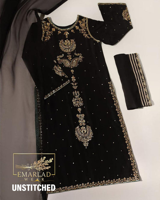 Agha Noor | Black - Velvet Collection