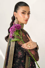 Jazmine | Black - Shamoz Digital Printed Silk Collection