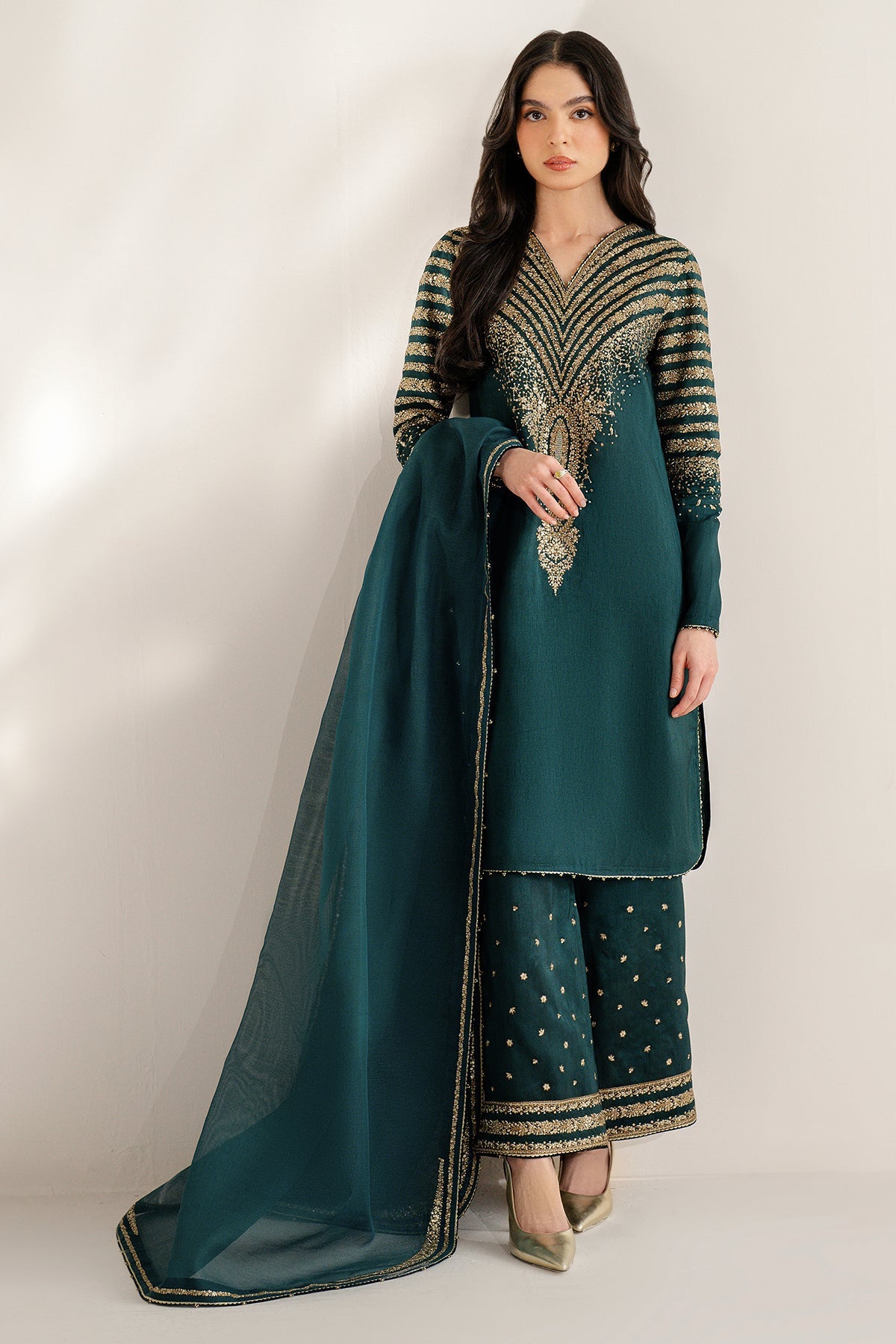 Jazmin | Dark Green - Raw Silk Collection