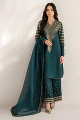 Jazmin | Dark Green - Raw Silk Collection
