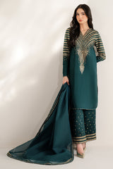 Jazmin | Dark Green - Raw Silk Collection