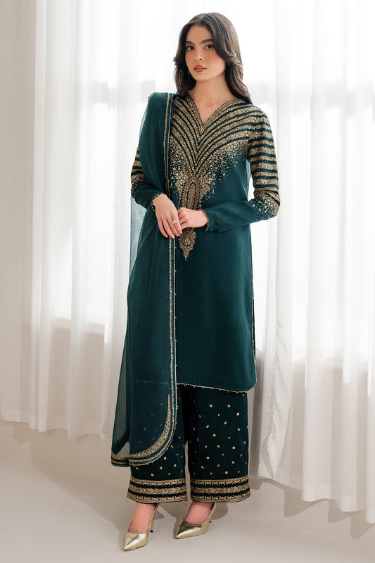 Jazmin | Dark Green - Raw Silk Collection