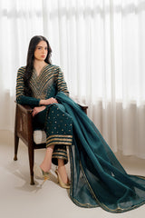 Jazmin | Dark Green - Raw Silk Collection