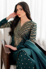 Jazmin | Dark Green - Raw Silk Collection