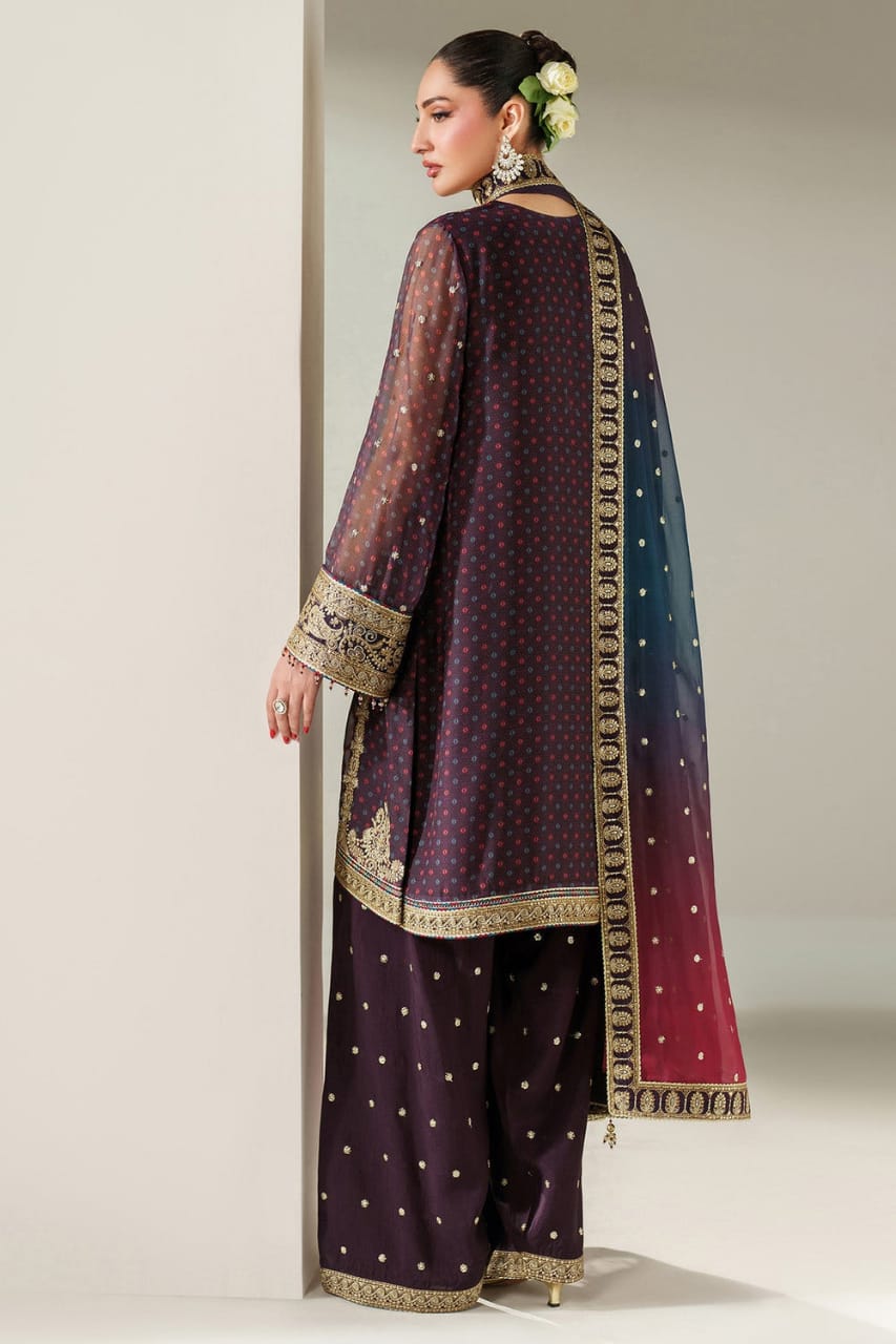 Jazmin | Dark Purple - Chiffon Digital Print Collection