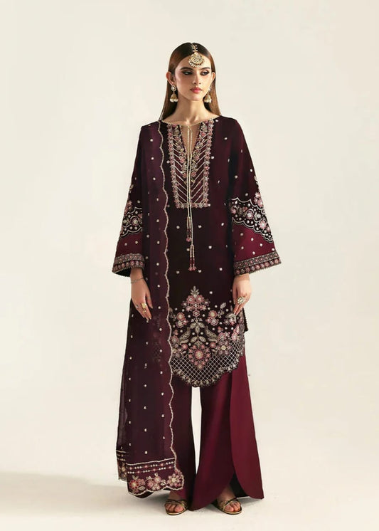 Eman Adeel | Maroon - Velvet Collection