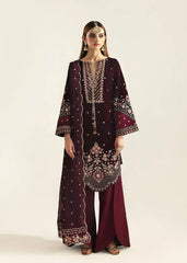 Eman Adeel | Maroon - Velvet Collection
