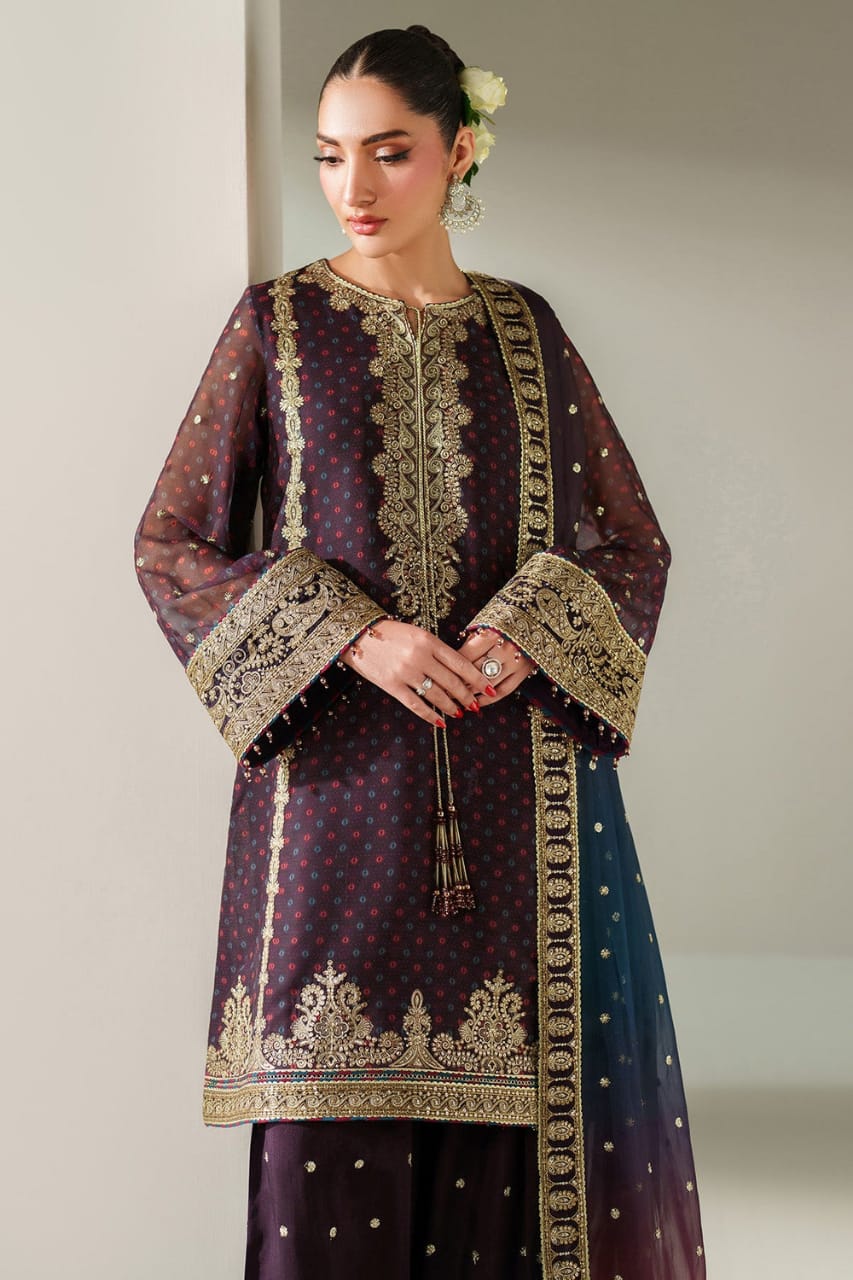 Jazmin | Dark Purple - Chiffon Digital Print Collection