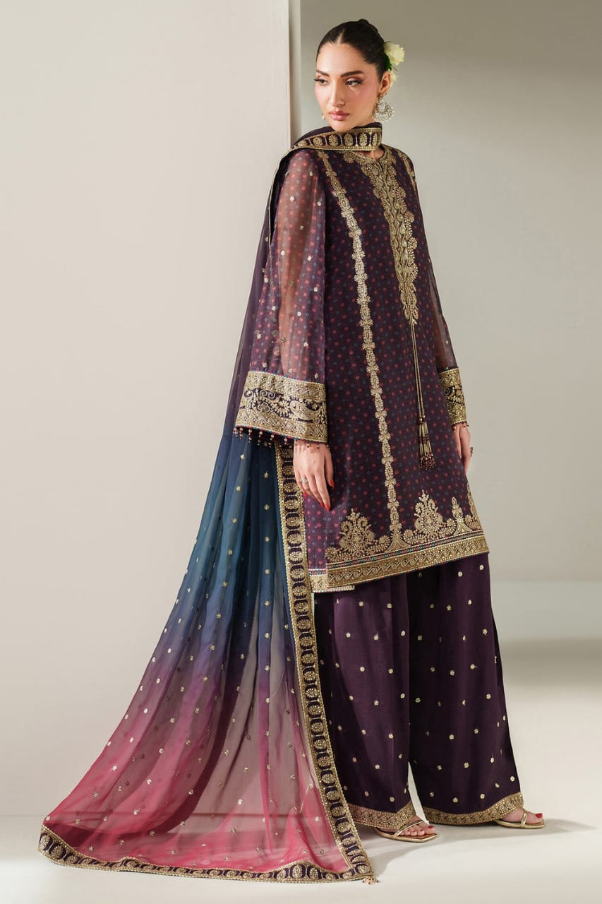 Jazmin | Dark Purple - Chiffon Digital Print Collection