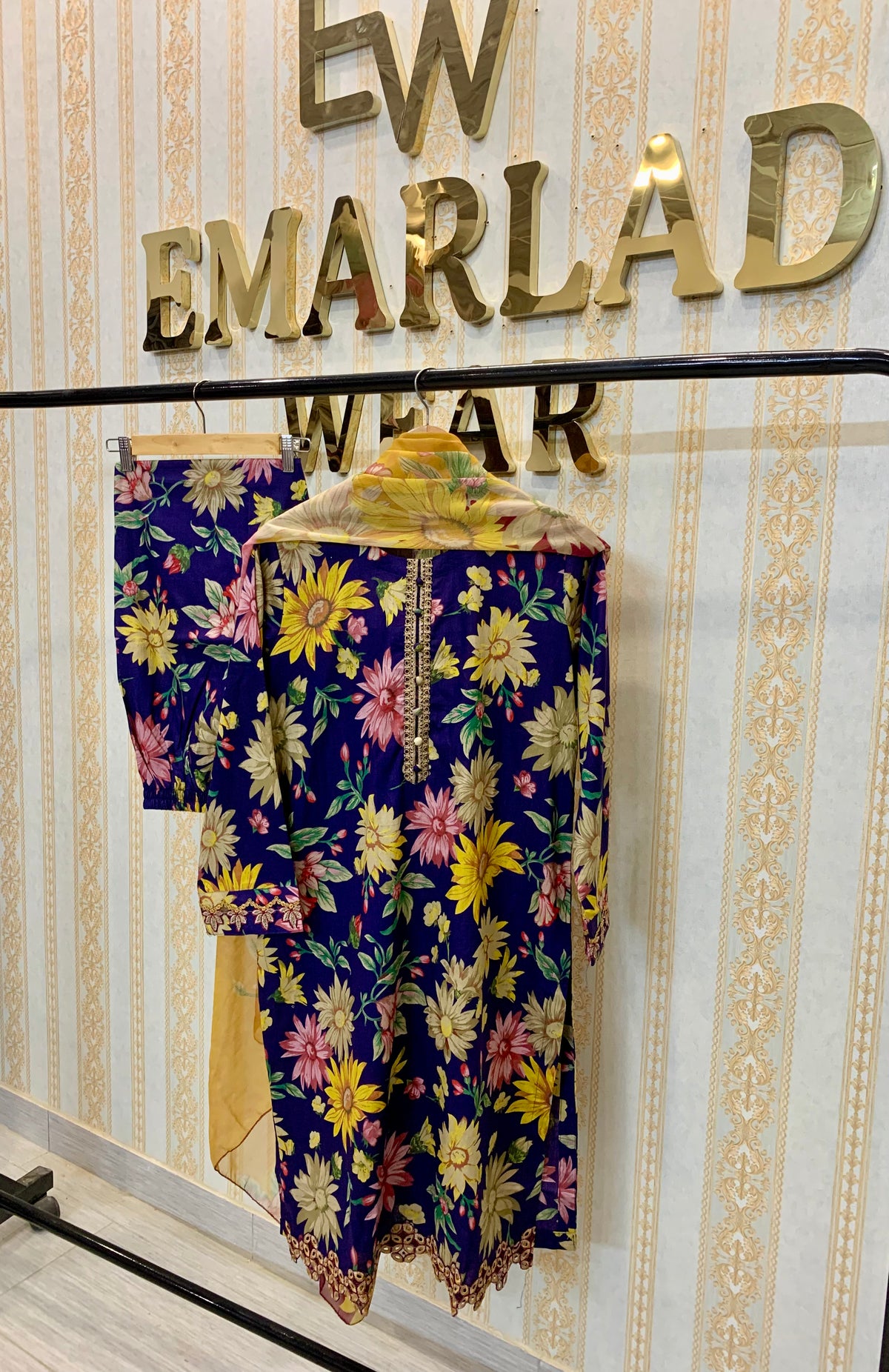 Baroque Blue Pure Lawn Embroidery Digital New Arrival