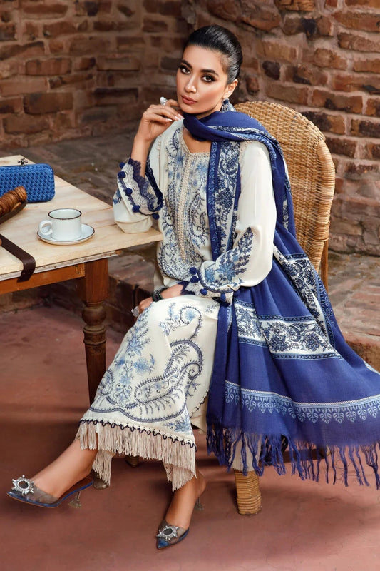 Maria B | Blue & White  - Dhanak Winter Collection
