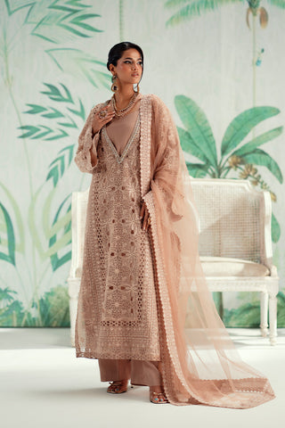 Marium & Maria | Light Peach - Organza Embroidered Collection