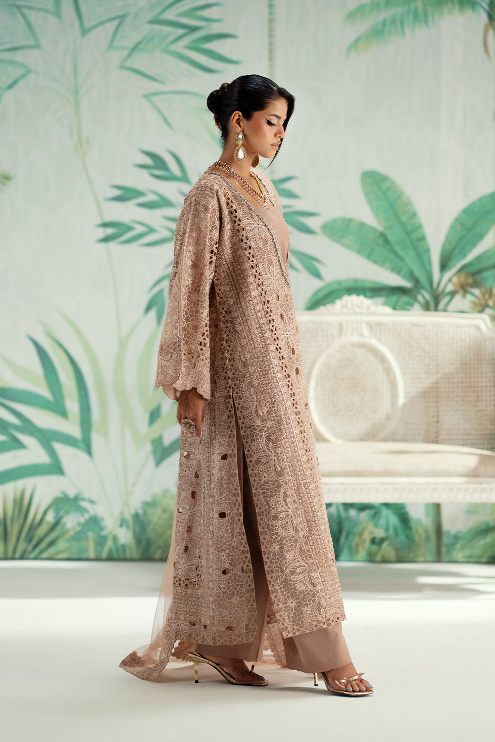 Marium & Maria | Light Peach - Organza Embroidered Collection