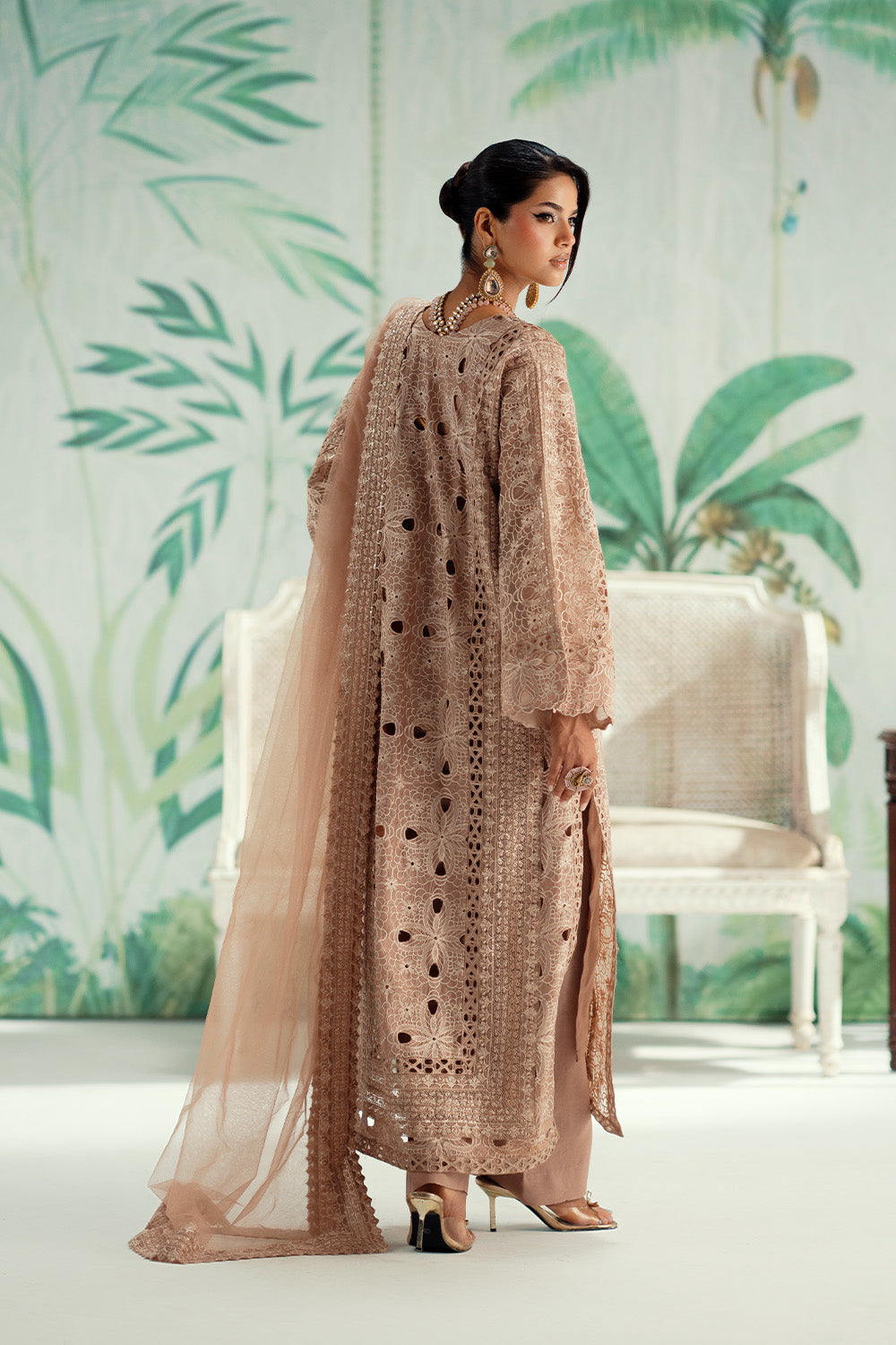 Marium & Maria | Light Peach - Organza Embroidered Collection