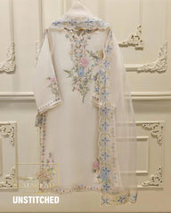 Agha Noor | Light Pistachio - Fancy Organza Embroidered Collection