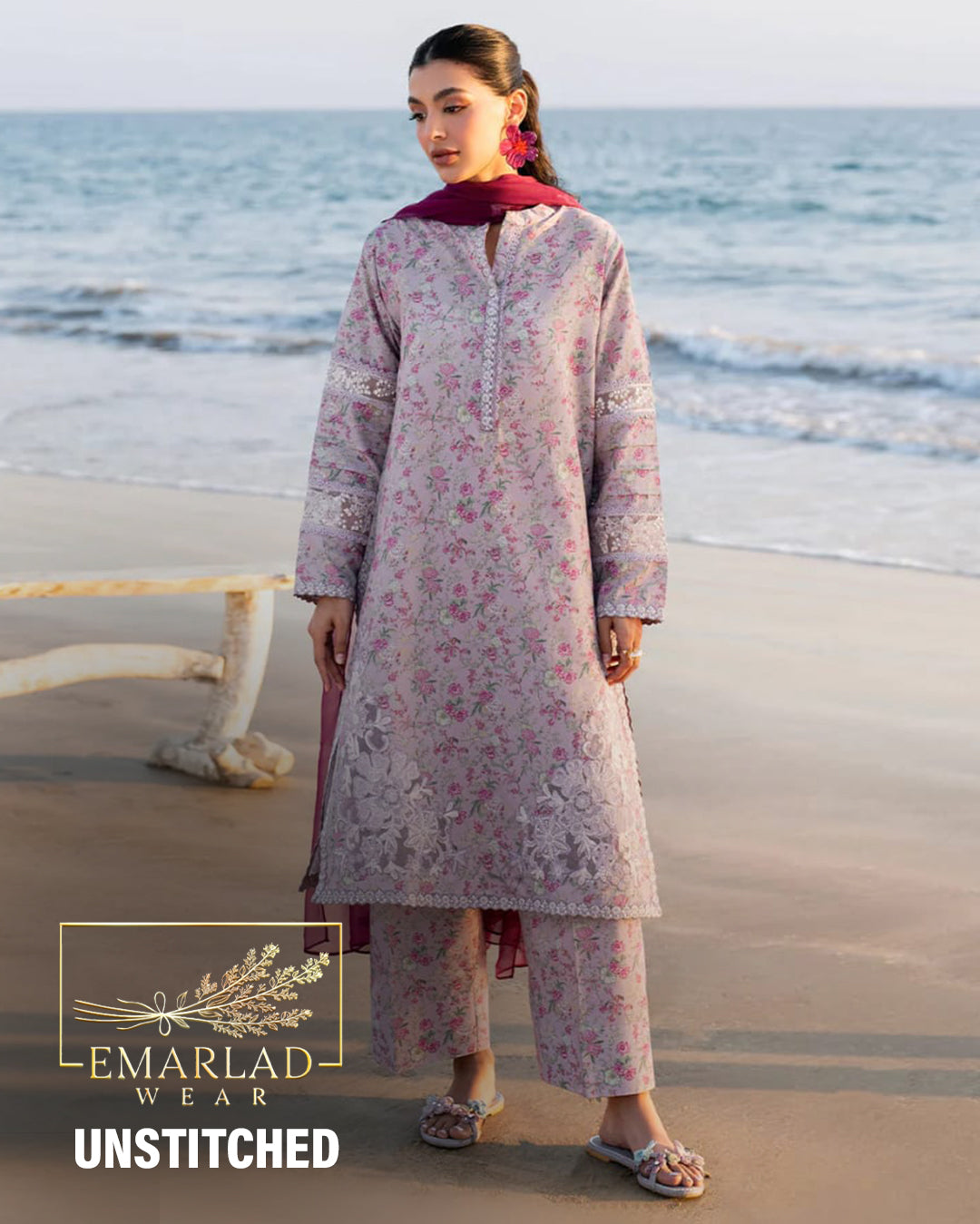 Iznik UE-403 | Light Purple - Printed Lawn Collection