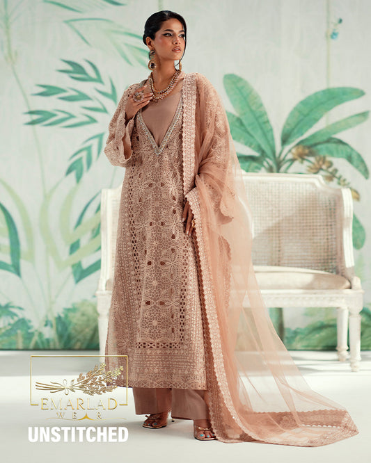 Maryum & Maria | Light Peach - Organza Embroidered Collection