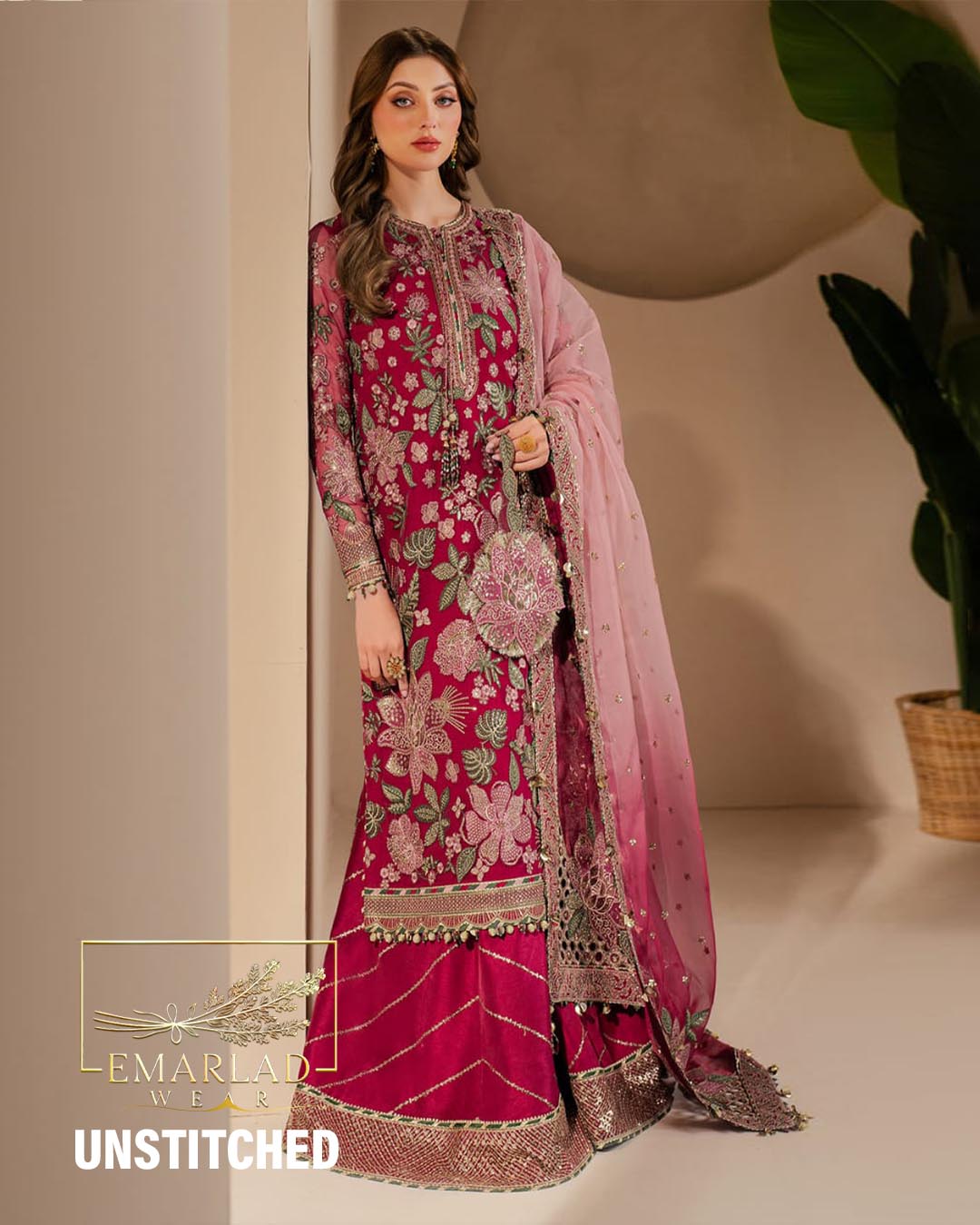 Jazmin | Shocking Pink - Semipure Chiffon Collection